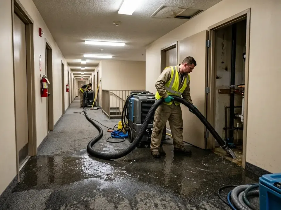multi-unit-apartment-hallway-f-005 — frequently asked questions, Emergency Burst Pipe Water Extraction & Removal in Cajah's…